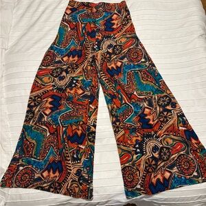 Colorful Abstract Women's Wide-Leg Pants
Used once